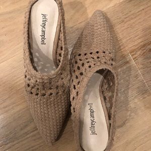 Jeffrey Campbell Woven Mules - Never Worn
